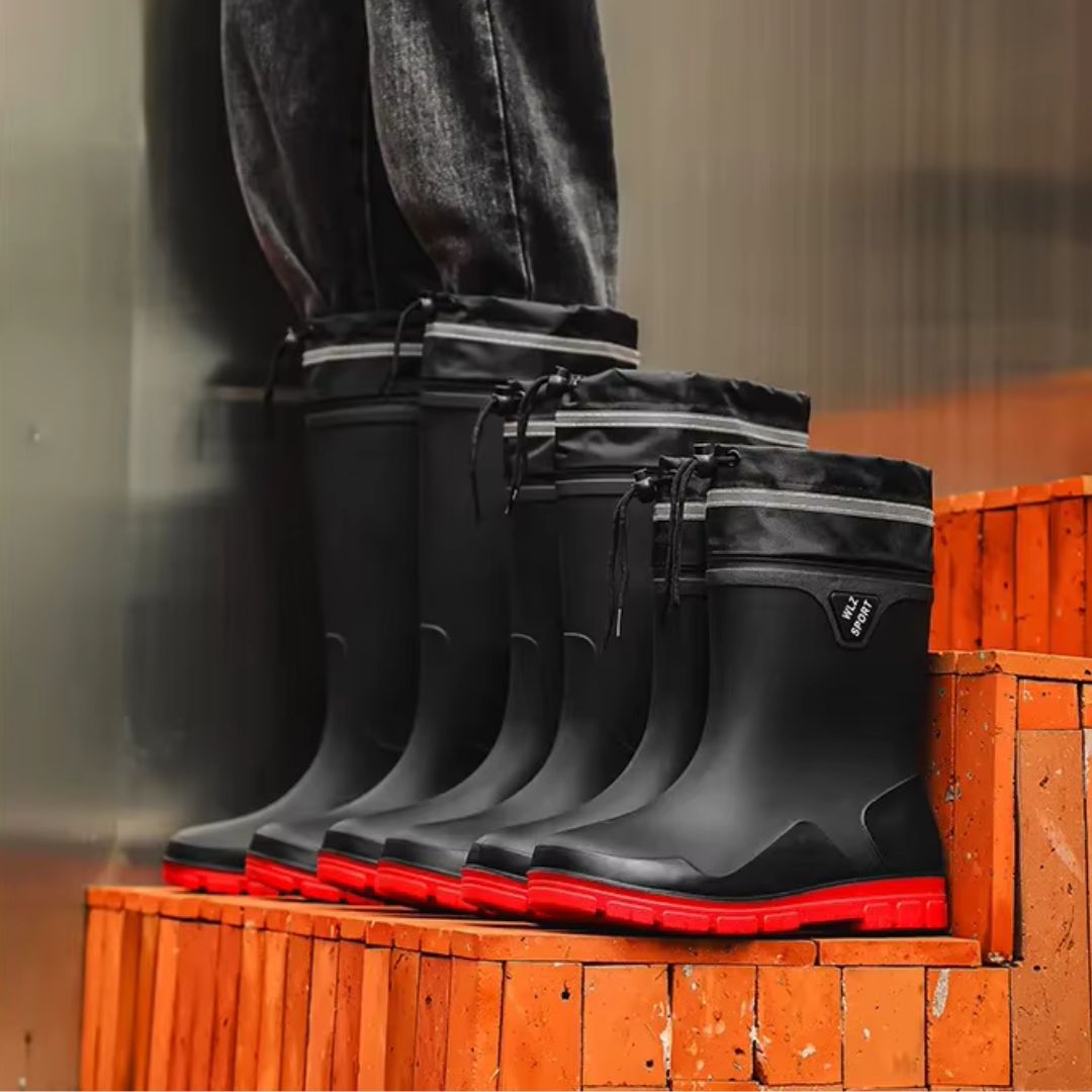 Bottes de Pluie Noir Tube Haut - Acheter Parapluie