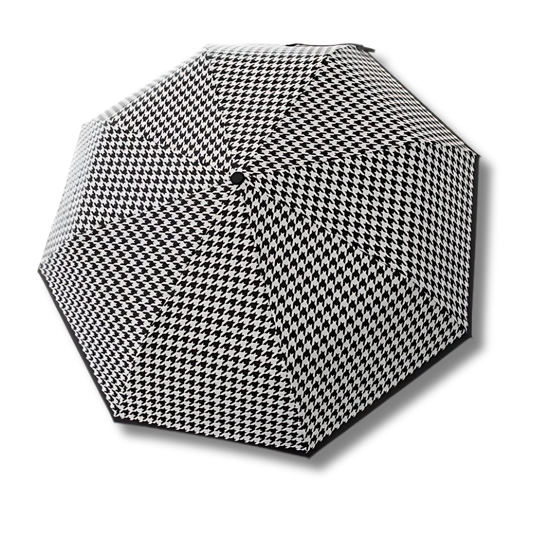 Parapluie à Motifs Anglais Automatique Noir et Blanc - Acheter Parapluie