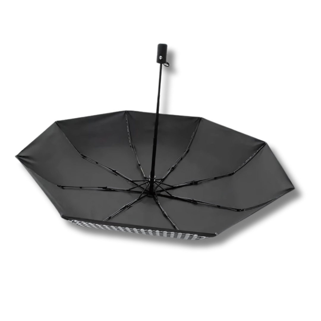 Parapluie à Motifs Anglais Automatique Noir et Blanc - Acheter Parapluie