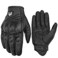 Gants Moto Homme En Cuir Vintage Noir - Acheter Parapluie