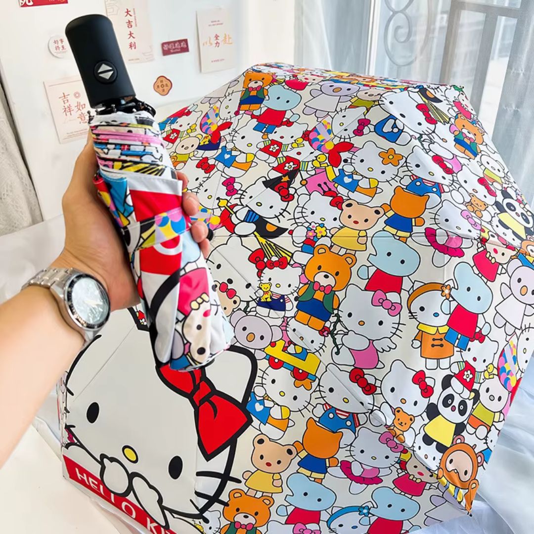 Parapluie Automatique Hello Kitty Blanc - Acheter Parapluie