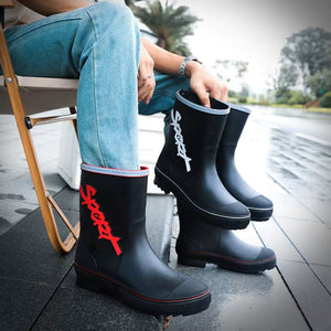 Bottes de Pluie Caoutchouc Imperméables Rouge - Acheter Parapluie