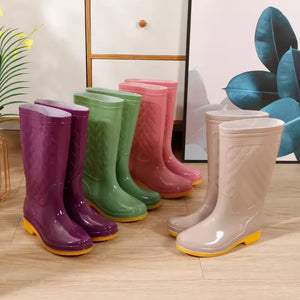 Bottes de Pluie Femme Antidérapantes Beige - Acheter Parapluie