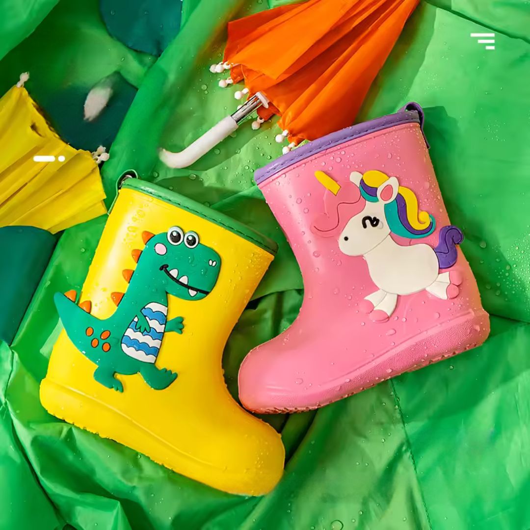 Bottes de Pluie Pour Enfants Dinosaure Vert - Acheter Parapluie
