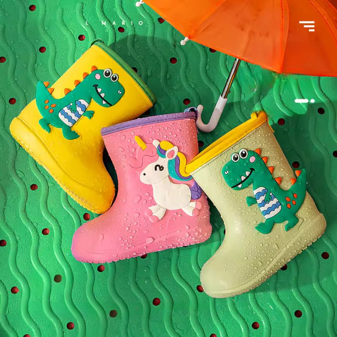 Bottes de Pluie Pour Enfants Dinosaure Rose - Acheter Parapluie