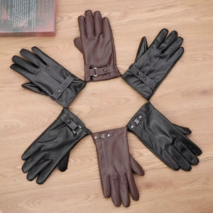 Gants En Cuir Premium Unisex Noir - Acheter Parapluie