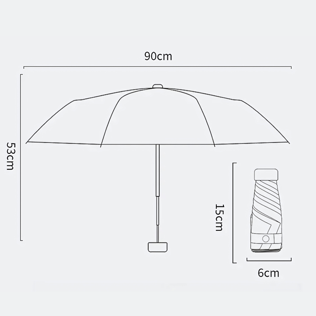 Mini Parapluie Capsule – Pliant, Imperméable et Anti-UV, Idéal Voyage et Plein Air Vert - Acheter Parapluie