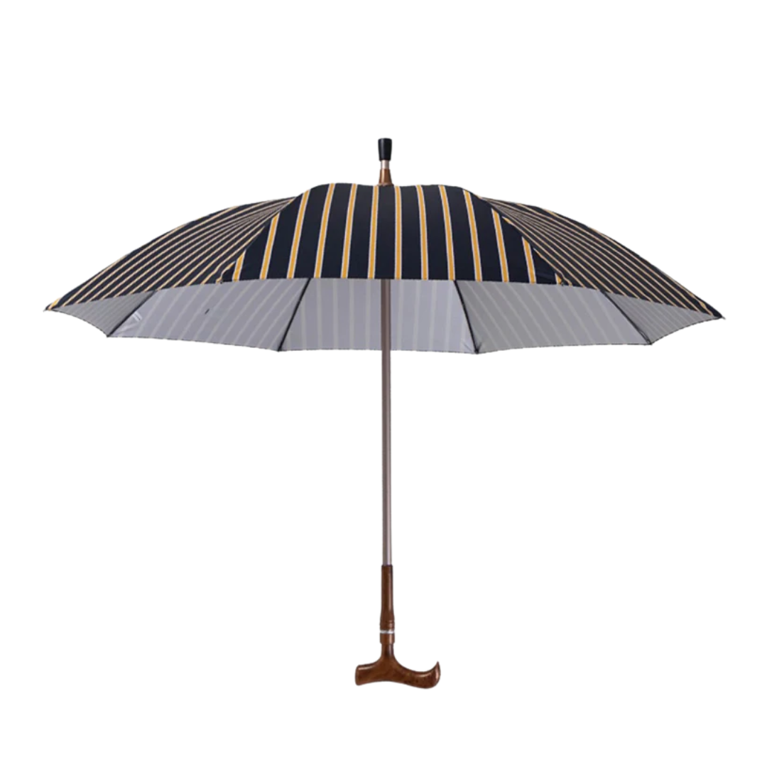 Parapluie Canne de Marche Luxe Noir Jaune - Acheter Parapluie