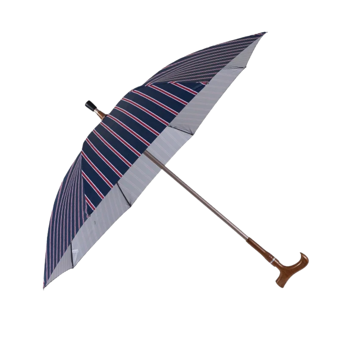 Parapluie Canne de Marche Luxe Bleu Rouge - Acheter Parapluie