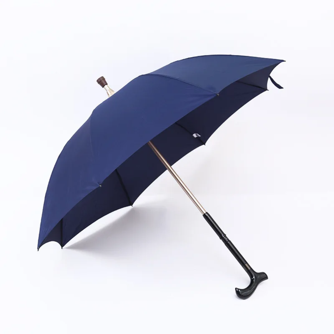 Parapluie Canne de Marche Robustesse Bleu Foncé - Acheter Parapluie