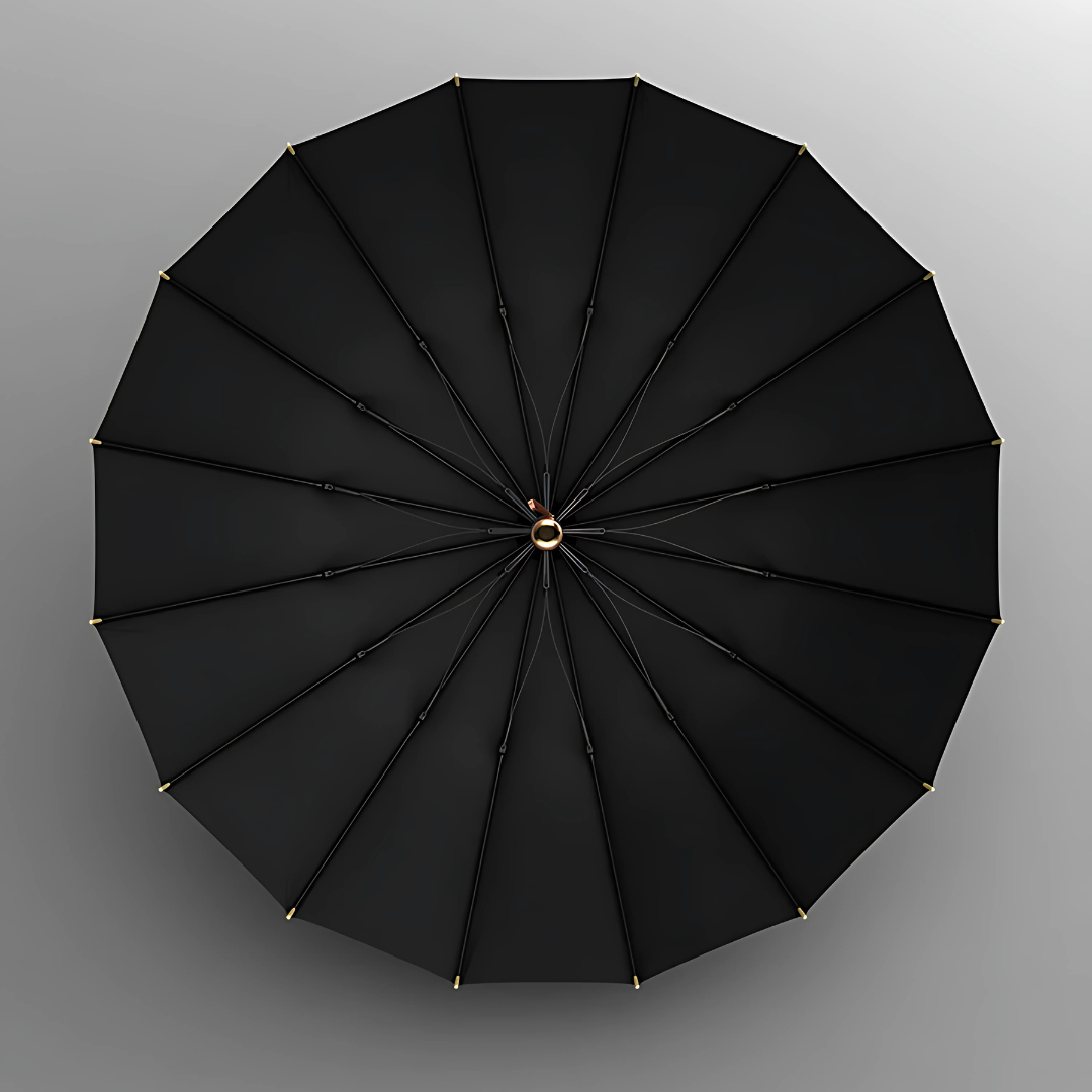 Parapluie Élégant Manche en Bois Canne Noir - Acheter Parapluie