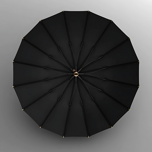 Parapluie Élégant Manche en Bois Canne Noir - Acheter Parapluie