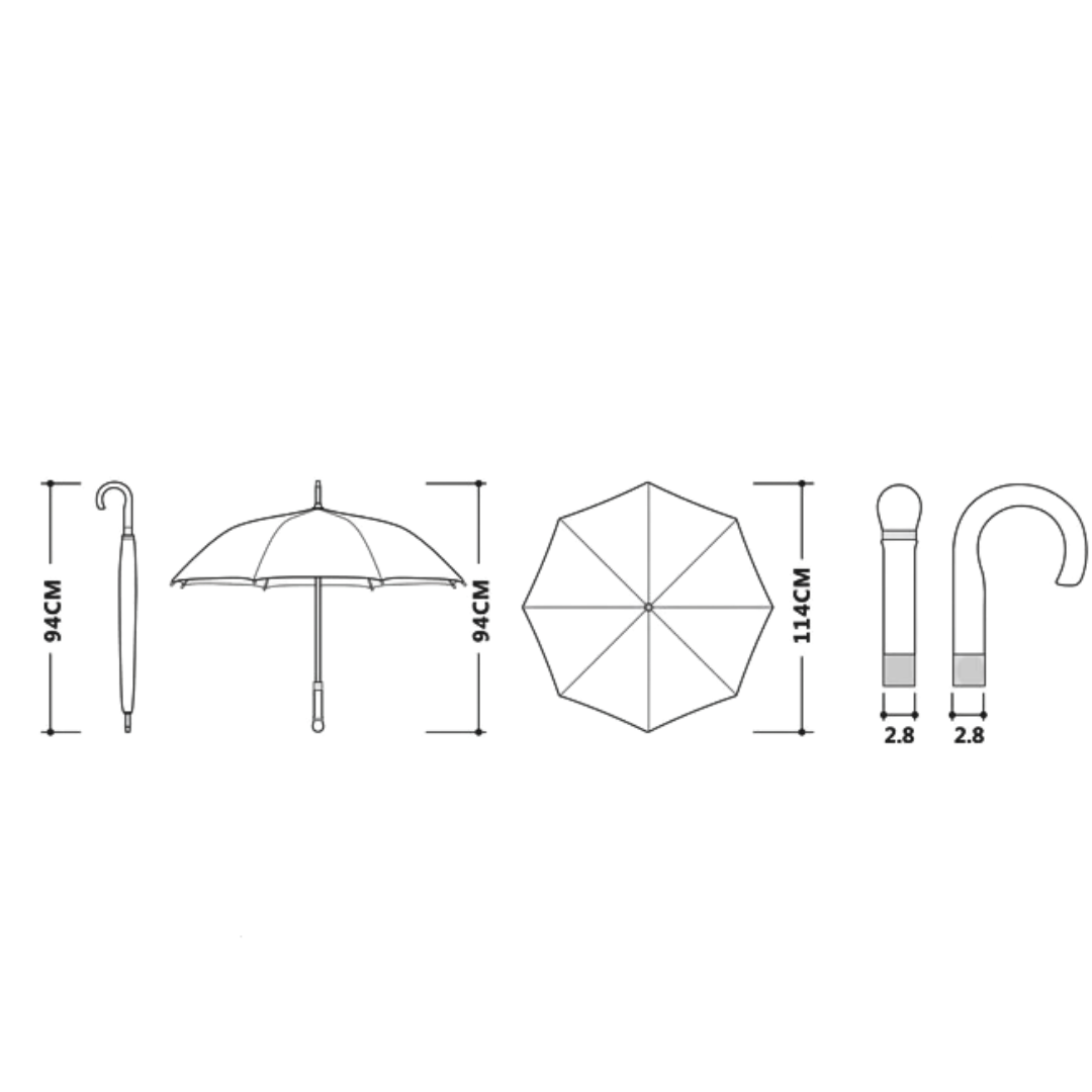 Parapluie Élégant Vintage Gris Canne - Acheter Parapluie
