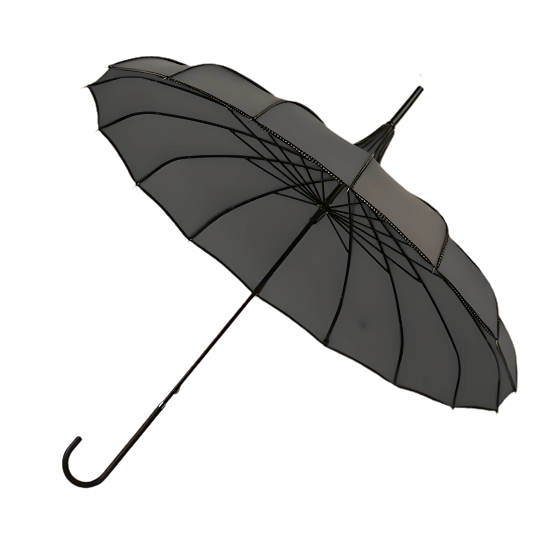 Parapluie Pagode Élégant Noir - Acheter Parapluie