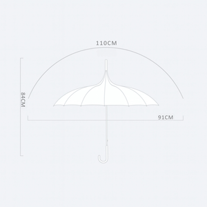 Parapluie Pagode Rétro Vintage Blanc et Rouge - Acheter Parapluie