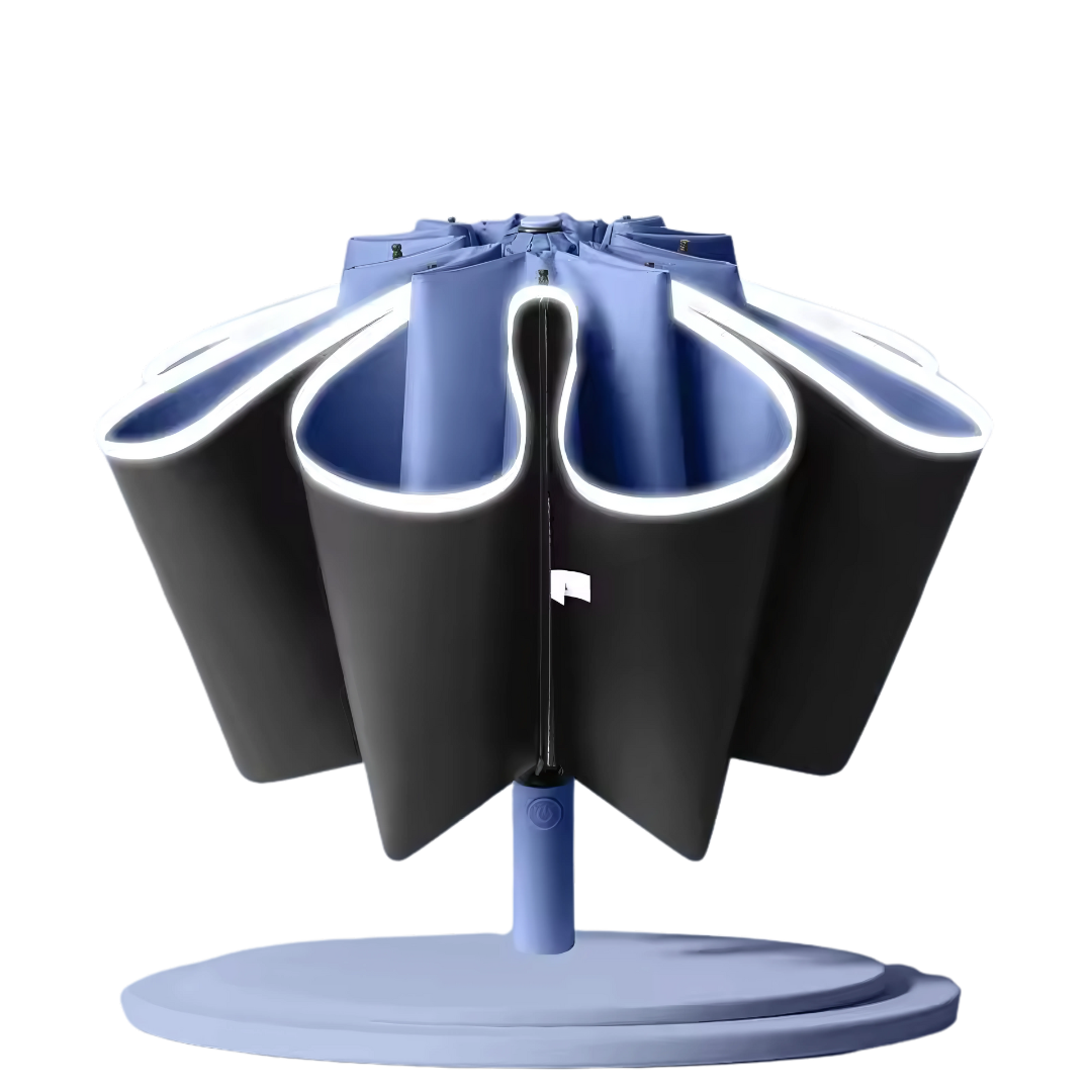 Parapluie Réfléchissant Inversé Luxueux Bleu - Acheter Parapluie