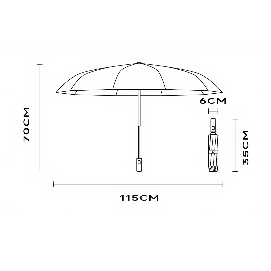 Parapluie Réfléchissant Premium Luxueux Bleu - Acheter Parapluie