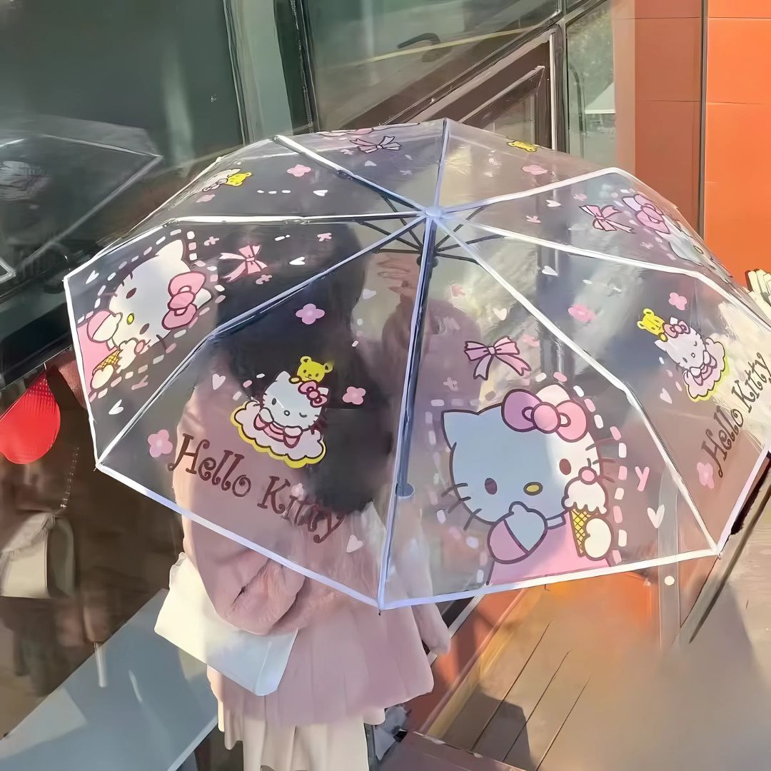 Parapluie Transparent Hello Kitty - Acheter Parapluie