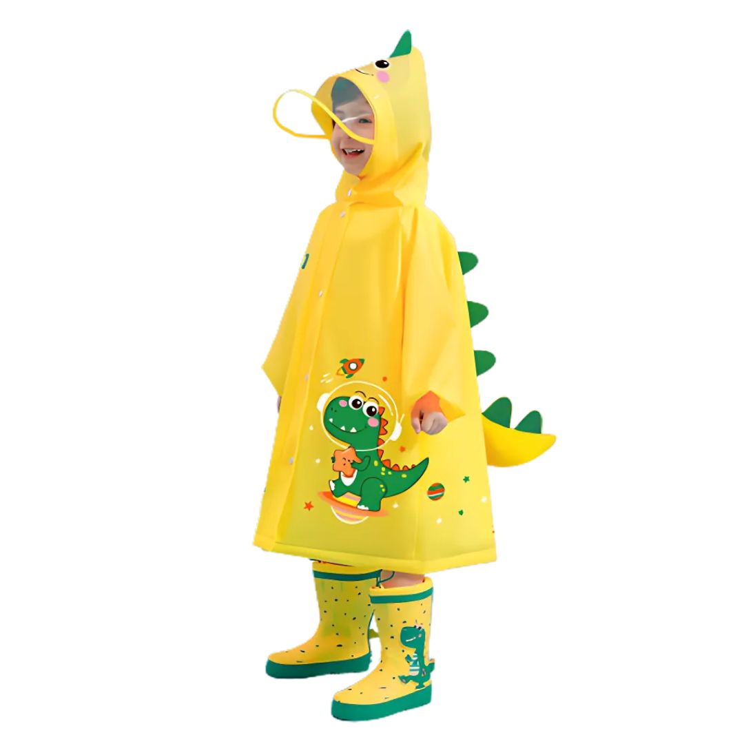 Ponchon Enfant Imperméable Dinosaure Jaune - Acheter Parapluie