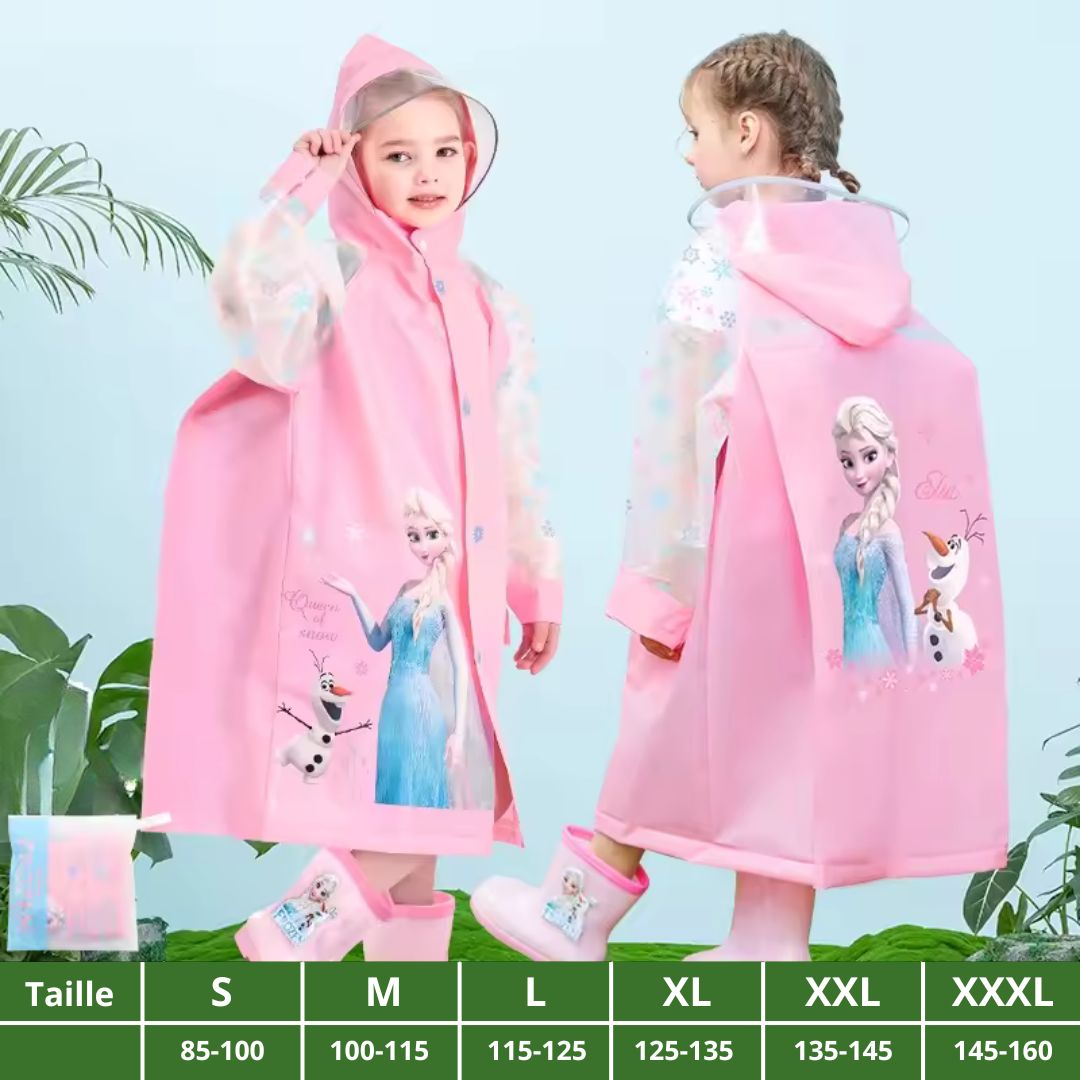 Ponchon Enfant Imperméable Elsa Rose - Acheter Parapluie